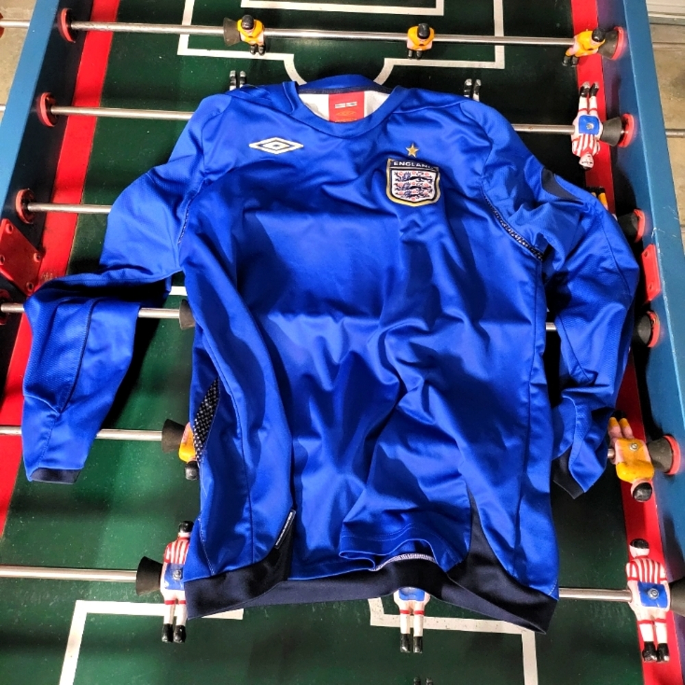ENGLAND BLUE AWAY 2006-2008 VTG SOCCER JERSEY SIZE XL